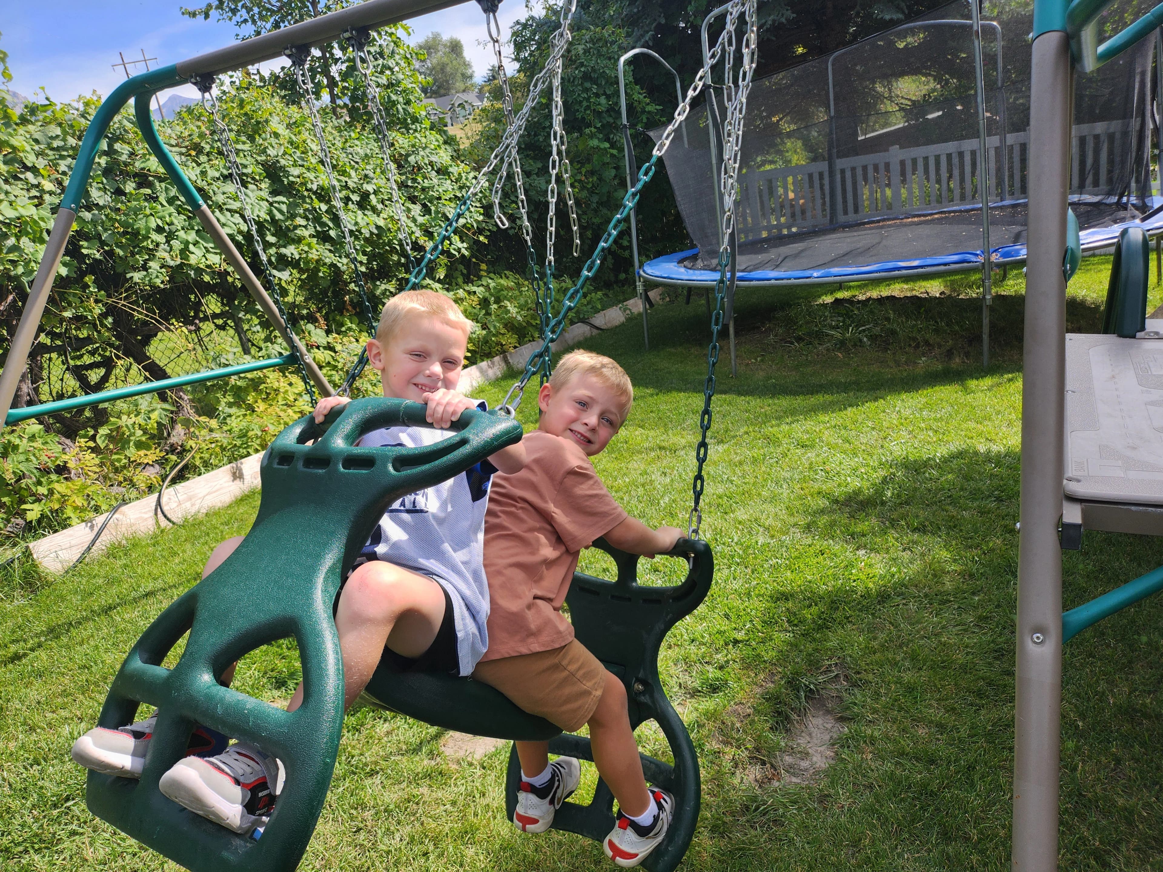 kids on a swing